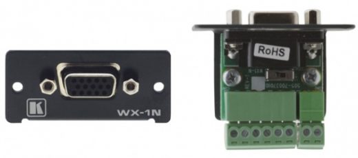 Kramer WP enkele inzet plaat 15-pin HD (F) > Schroef connector (2 + 6 polig) wit