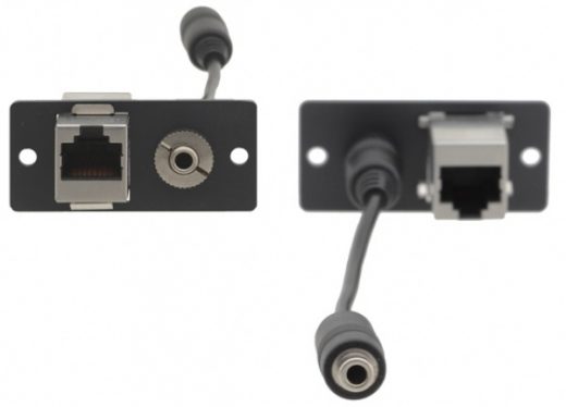 Kramer WP enkele inzet plaat 1x 3.5mm (F) >3.5mm (F) + RJ-45 > RJ-45