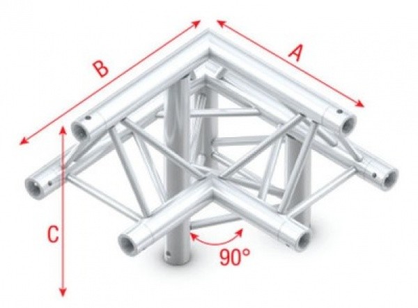 Corner 90o down R,apex up