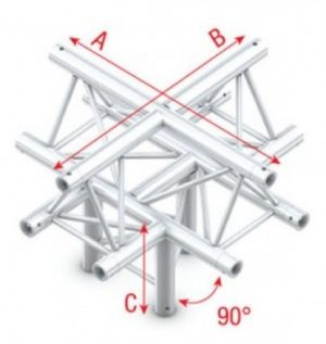 Cross + down 5-way, apex up Pro-30