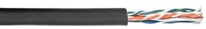 4 p Cat-5 kabel 5,5mm Flexibel zwart