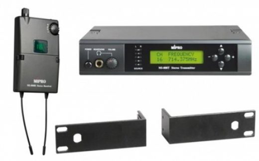Mipro MI808 in-ear monitor set 1x MI-808R 1x MI-808T 1x FB71 19" rack mount NIET MEER LEVERBAAR ZIE MI909