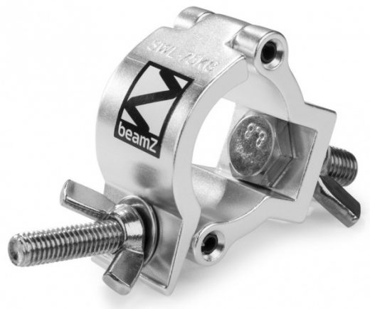 BeamZ Pro BC35-75 35mm compacte half coupler slimline SWL 75kg aluminium zilver