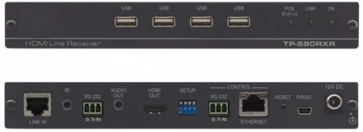 Kramer TP-590RXR HDBT 4K ontvanger voor TP-590TXR tot 180m met losse audio en Poe