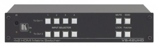 Kramer VS-42UHD 4x HDMI in > 2x HDMI uit met RS-232 4K UHD NIET MEER LEVERBAAR ZIE VS-42H2