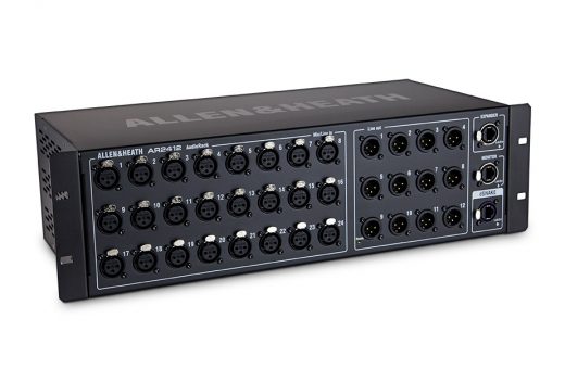 Allen & Heath AR2412 19" remote audiorack voor Qu & GLD series; 24x XLR in & 12x XLR uit & dSnake