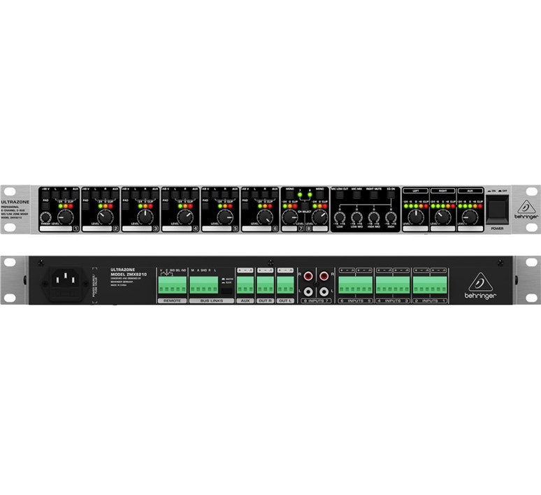 Behringer zone mixer 8 in 3 uit ZMX 8210 19