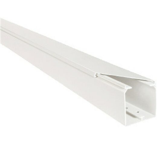 KOMIB Kabelgoot 20x10mm Wit - 10 Meter (5x2m) PVC Kabelafdekking Met Deksel - VDE Gecertificeerd