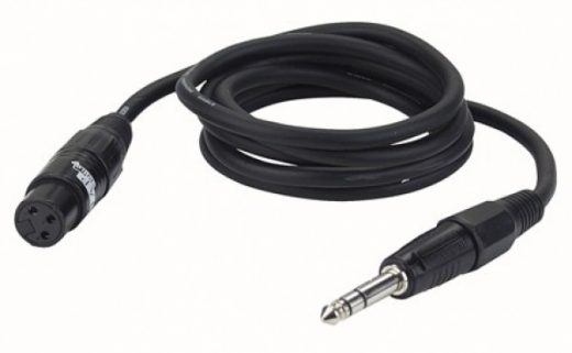 XLR female > stereo 6,3mm jack 6m