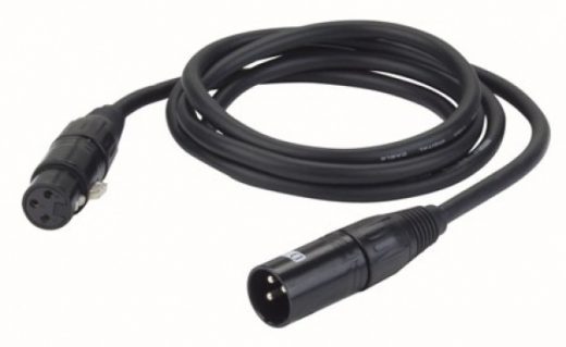 DMX kabel 3p XLR male > 3p XLR female 3m
