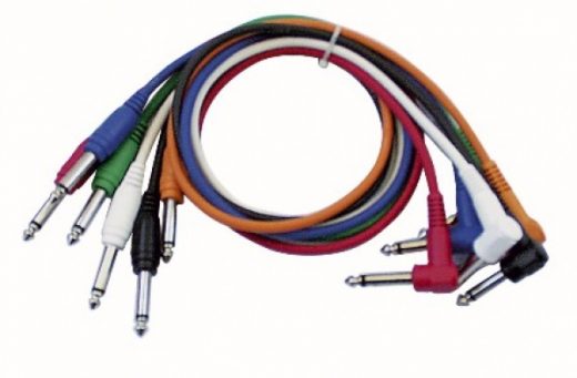 Mono patchkabel set 60cm met haakse 6,3mm jack