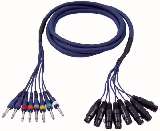 Studiosnake  8 Way XLR Female to Jack Mono 6m