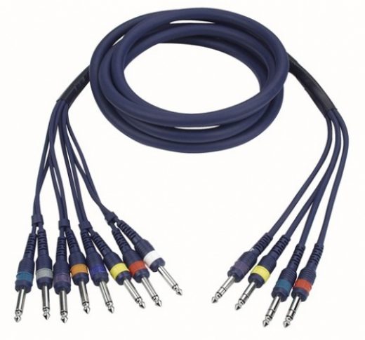 Studiosnake from 4 stereo Jack to 8 Mono Jack 3 mtr
