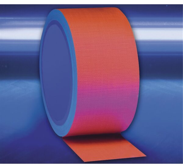 - tape type Gaffa - merk tape Showgear - kleur neon oranje - lengte 25m - breedte 50mm