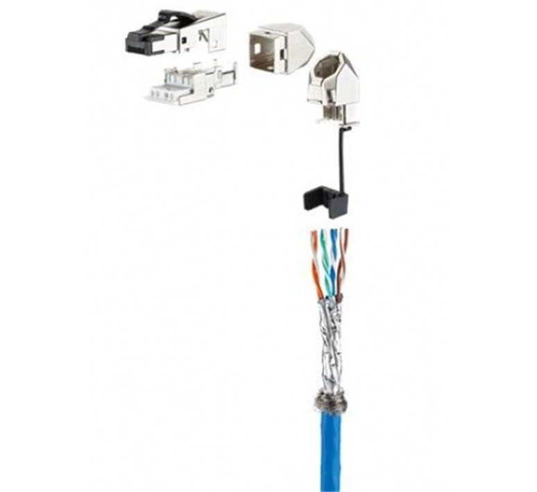 Metz haakse Cat 6A RJ-45 steker Gereedschaploos monteren