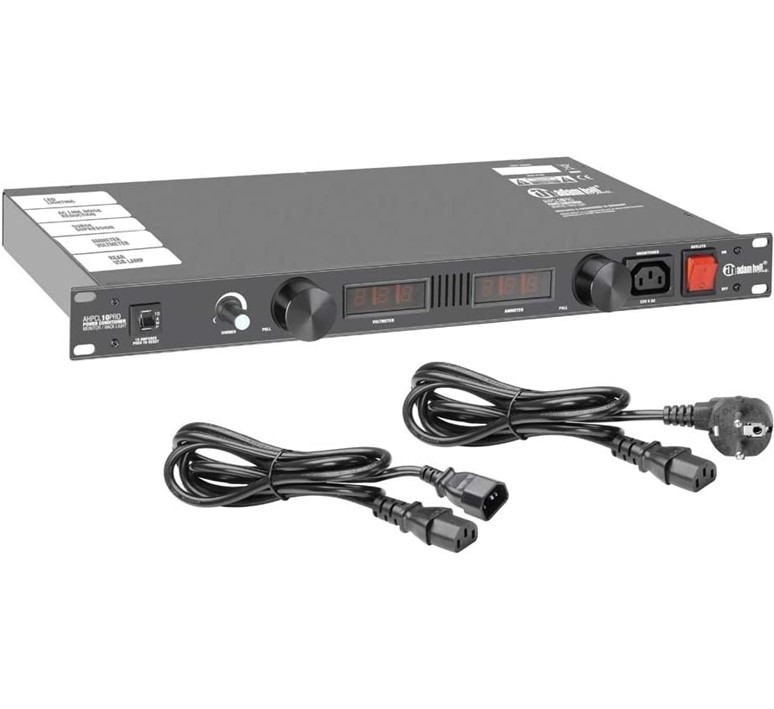 Stroomverdeler_1HE_19_met_dimb_LED_lampjes_VA_meters_en_spanningsfilter_2 AHPCL10PRO