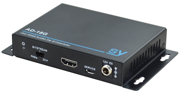 SY-AD-18G 4K 18 Gbps HDMI 2.0 Stereo audio De-embedder met HDMI Repeater & coaxiaal S/PDIF