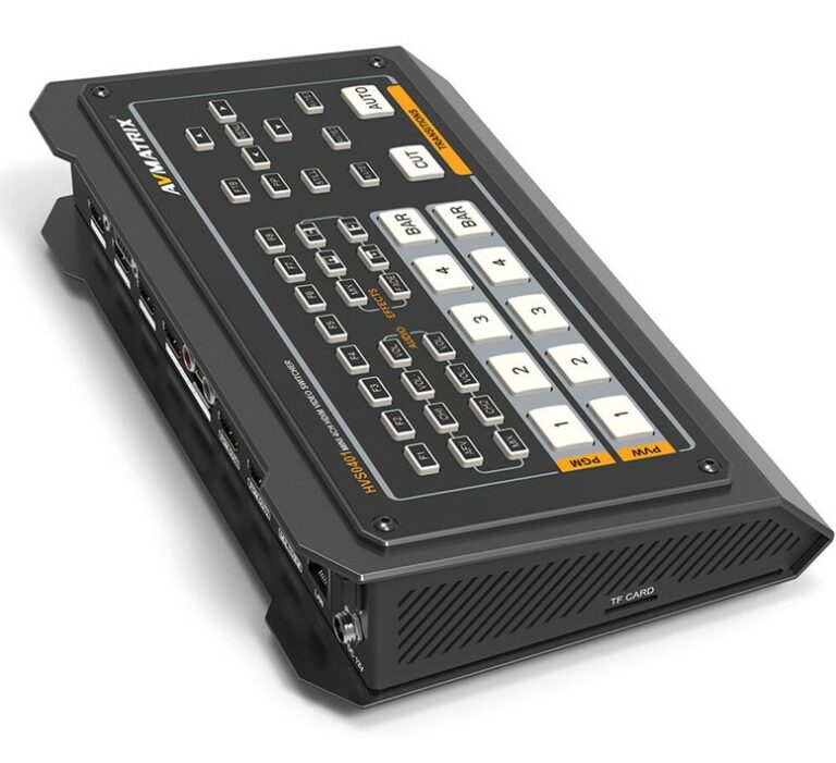 AVMatrix HVS0401 4 kanaals HDMI mini live video mixer R.F. Systems