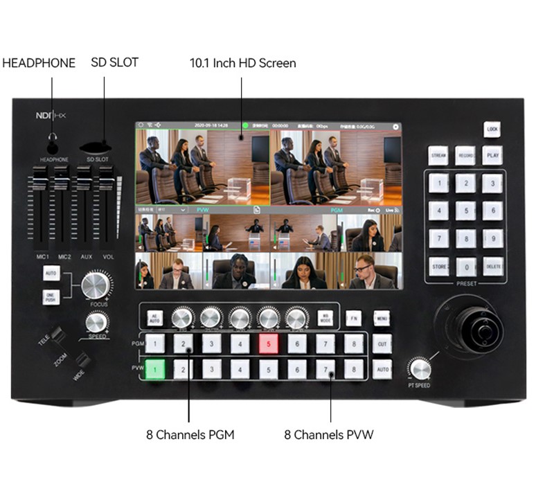 Xwell_XW1-SWI-200_8_kanaals_NDI_video_mixer_met_PTZ_bediening_3 XW1SWI200