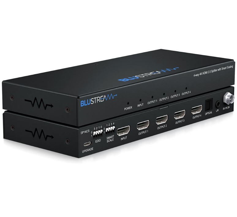 Blustream_SP14-CS_1in-4uit_4K_UHD_HDMI_distributie_versterker_met_Smart_Scaling_en_audio_uitgang_6 BLUESP14CS